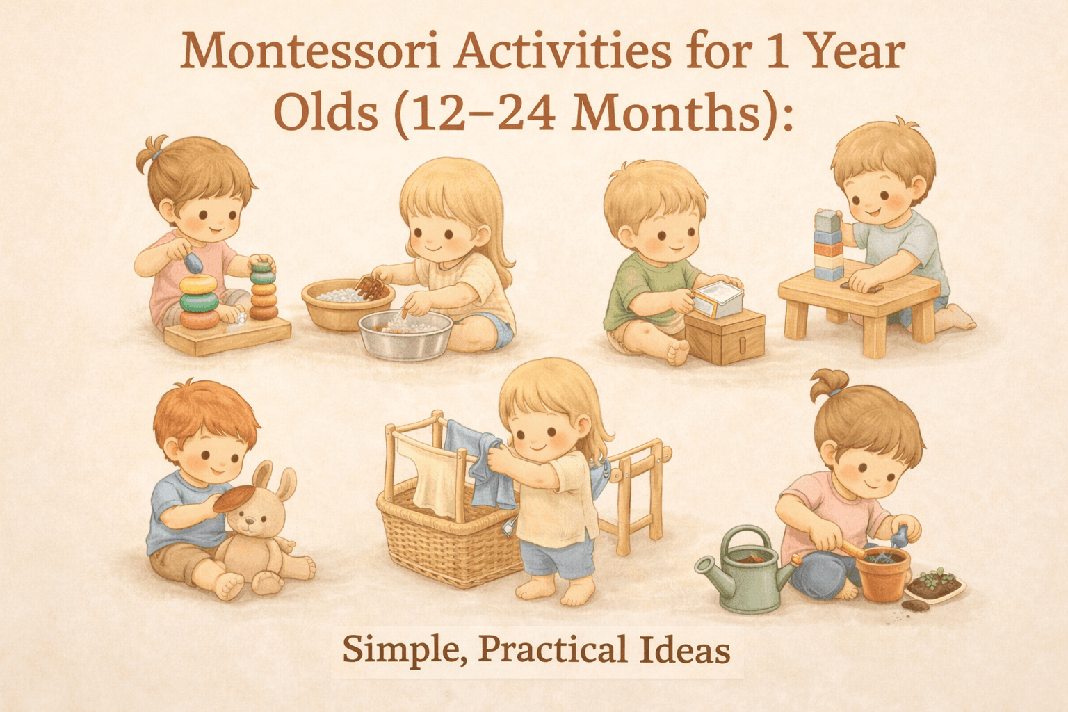Montessori Activities for 1 Year Olds (12-24 Months): 20 Simple, Practical Ideas