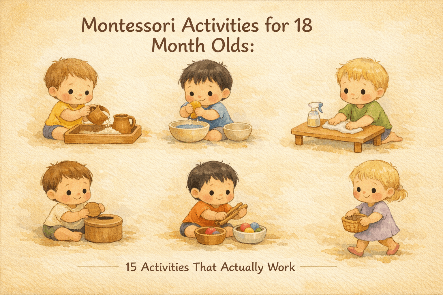 15 Montessori Activities for 18 Month Olds (That Actually Work)