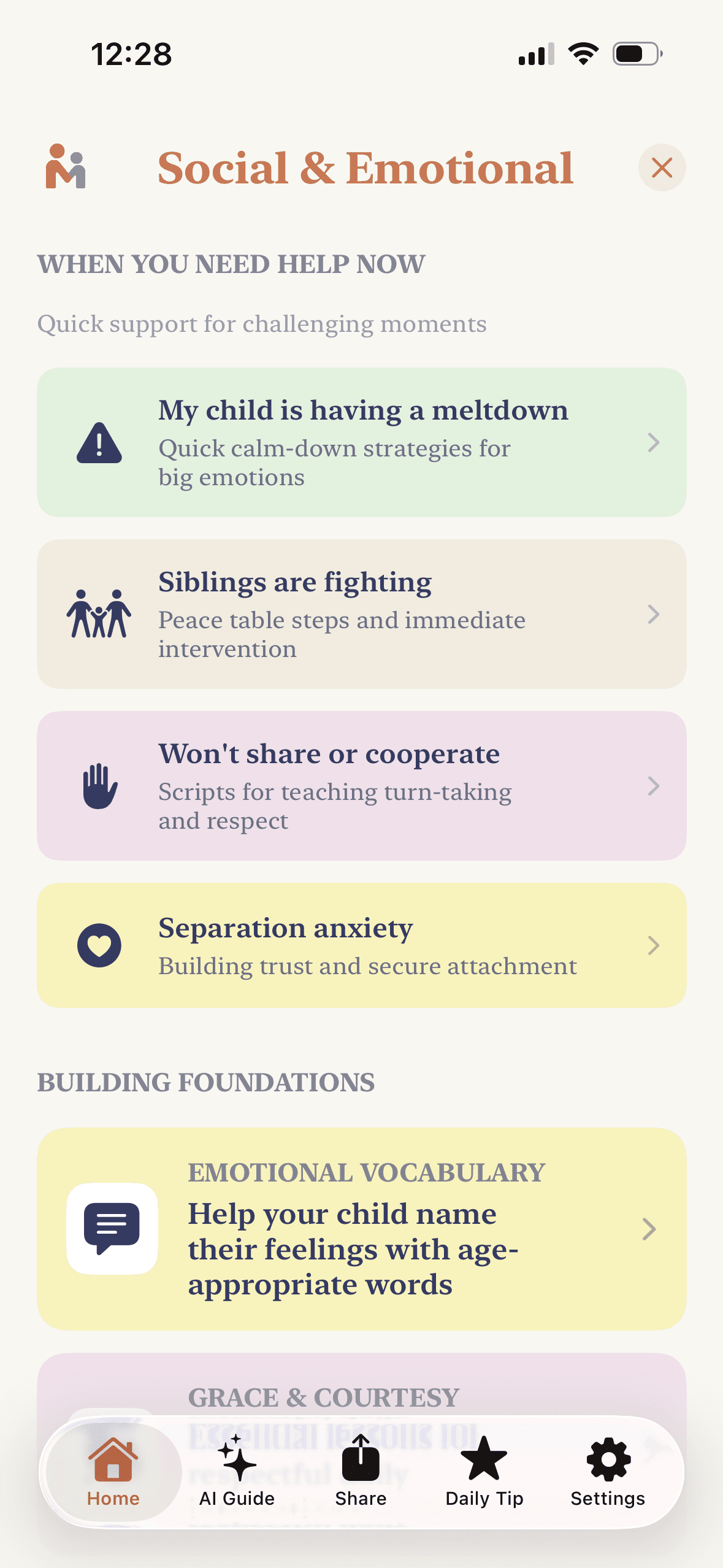 Social and Emotional Guidance