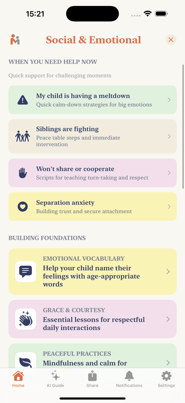 Social and Emotional Guidance